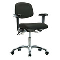 Blue Ridge Ergonomics ESD Chair, 19" to 24", Adjustable Arms, Black BR-NECR-DHCH-CR-T1-A1-EC-ESDBLK