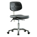 Blue Ridge Ergonomics Clean Room Chair, Vinyl, 17-1/2" to 22-3/4" Height, No Arms, Black BR-NCR-PDHCH-CR-T0-A0-CC-BLK
