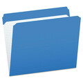 Zoro Select File Folders 8-1/2" x 11", Straight Tab, Blue, Pk100 PFXR152BLU
