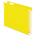 Zoro Select File Folders 8-1/2" x 11", 1/5-Cut Tab, Yellow, Pk25 PFX4152X2YEL