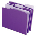 Zoro Select File Folders 8-1/2" x 11", 1/3-Cut Tab, Violet, Pk100 PFX421013VIO