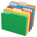 Zoro Select File Folders 8-1/2" x 11", 1/3-Cut Tab, Assorted Colors, Pk50 PFX54460