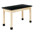 Diversified Woodcraft Plain Apron Table, Black, 30 in Overall L. P710LBBM30N