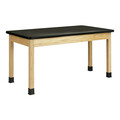 Diversified Woodcraft Plain Apron Table, Black, 30 in Overall L. P7142BK30N