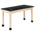 Diversified Spaces Rectangle Science Lab Table, 54" W X 56" L X 30" H, Phenolic Resin, black P7204K30N