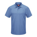 Red Kap Short Sleeve Polo, Mens, M, 2Pockts, 5 oz. SK92MB SS M