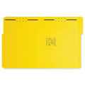 Zoro Select Pressboard Folder, 2 Fastener, Yellow, PK50 12940