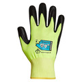 Superior Glove Hi-Vis Cut Resistant Coated Gloves, A5 Cut Level, Nitrile, 7, 1 PR STAGHVPN-7