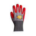 Tenactiv Work Gloves, Nitrile, XL, Red/Gray, PR S18WTFN-10