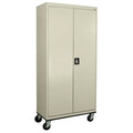 Sandusky Lee Solid Door Storage Cabinet, 36 in W, 72 in H, 24 in D, Putty TAWR362472-07