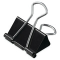 Universal One 1/2" Binder Clip, Black/Silver, PK12 UNV10199