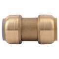 Sharkbite Push-to-Connect Coupling, 3/4 in Tube Size, Brass, Brass U4016LF
