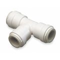 Watts Push-to-Connect Union Tee, 1/2 in Tube Size, Polysulfone, White 3523-10