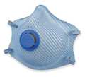 Moldex N95 Disposable Respirator w/ Valve, M/L, Blue, PK10 2500N95