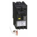 Square D Miniature Circuit Breaker, HOM Series 40A, 2 Pole, 120/240V AC, A Curve HOM240GFI