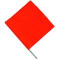 Zoro Select Handheld Warning Flag, Orange, 18x18In 1EKR7