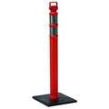 Zoro Select Delineator Post with Base, Polyethylene, 45 in H, Orange, High-Intensity Prismatic, Grabber Top 03-747RBCG