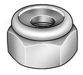 Zoro Select Nylon Insert Lock Nut, #12-24, 18-8 Stainless Steel, Not Graded, Plain, 5/16 in Ht, 100 PK NLIX-12NM-100BX
