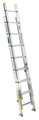 Werner 20 ft Aluminum Extension Ladder, 250 lb Load Capacity D1820-2EQ