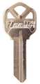 Kaba Ilco Key Blank, Brass, Type KW1, PK10 1176-KW1