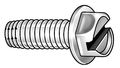 Zoro Select Thread Cutting Screw, #10 x 1 in, Zinc Plated Steel Hex Head Hex Drive, 100 PK HWTCIF-1001000SL-100BX