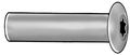 Zoro Select Arch Barrel, 1/4"-20, 3/4 in Brl Lg, 3/8 in Brl Dia, 18-8 Stainless Steel Plain Z1618