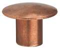 Zoro Select Binding Barrel, #8-32, 1/4 in Brl Lg, 13/64 in Brl Dia, Copper Plain, 2 PK Z4304C-CU