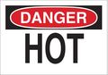 Brady Danger Sign, 10 in H, 14 in W, Plastic, Rectangle, English, 22986 22986