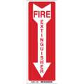 Brady Fire Extinguisher Sign, 14 in Height, 3 1/2 in Width, Polyester, Rectangle, English 85261