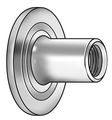 Zoro Select Round Weld Nut, #10-32, Steel, 1/32 in Ht, 100 PK 1LAC5
