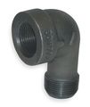 Zoro Select 1-1/2" Female NPT x Male NPT Malleable Iron 90 Degree Street Elbow Class 300 1LBW9