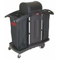 Rubbermaid Commercial Housekeeping Cart, Black, Structural Web FG9T7800BLA