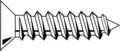 Zoro Select Tapping Sheet Metal Screw, #6 x 3/8 in, Plain 18-8 Stainless Steel Flat Head Phillips Drive, 100 PK 790006-PG