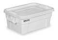 Rubbermaid Commercial Storage Tote, White, Plastic, 27 7/8 in L, 16 1/2 in W, 10 3/4 in H, 14 gal Volume Capacity FG9S3000WHT