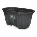 Rubbermaid Commercial 100 gal. Stock Tank, Black, 52" L, 31" W FG424288BLA