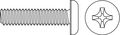 Zoro Select Sheet Metal Screw, #6 x 7/8 in, Zinc Plated Steel Pan Head Phillips Drive, 100 PK SMPPI0-600870-100P