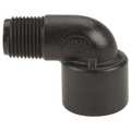 Zoro Select 90 Degree Street Elbow, Polypropylene, 1/2", Schedule 80, 300 psi Max Pressure SL050-90