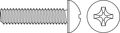 Zoro Select #10-32 x 1-3/4 in Phillips Round Machine Screw, Zinc Plated Steel, 100 PK MPRFI-1001750-100P