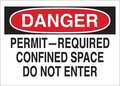 Brady Safety Sign Label, 3-1/2 In. H, 5 In. W 87768