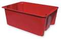 Molded Fiberglass Stack & Nest Container, Red, Fiberglass Reinforced Composite, 25 1/4 in L, 18 in W, 6 in H 7808085280