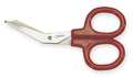 Honeywell Scissors, 4 In. L, Red Handle, Angled, Metal 752577