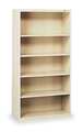 Tennsco 5-Shelf Stationary Bookcase, 66"x34-1/2" Champ/Putty B-66CP