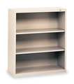 Tennsco 3-Shelf Stationary Bookcase, 40"x34-1/2" Light Gray B-42LG