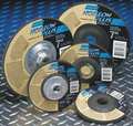 Norton Abrasives Depressed Center Wheels, Type 27, 6 in Dia, 0.25 in Thick, 7/8 in Arbor Hole Size, Ceramic 66252809376