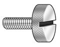 Zoro Select Thumb Screw, #8-32 Thread Size, Plain 18-8 Stainless Steel, 3/16 in Head Ht, 3/4 in Lg, 5 PK PTS750-SL