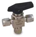 Parker 3/8" Compr Stainless Steel Ball Valve 3-Way 6A-MB6XPFA-SSP