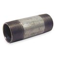 Zoro Select 1-1/4" MNPT x 3" TBE Galvanized Steel Pipe Nipple Sch 160 87704