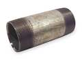 Zoro Select 2" MNPT x 6" TBE Galvanized Steel Pipe Nipple Sch 160 87910