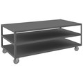 Durham Mfg High Deck Portable Table, 3 Shelves HMT-3672-3-95