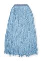 Tough Guy 1 in String Wet Mop, 32 oz Dry Wt, Clamp/Quick Change/Side-Gate Connection, Cut-End, Blue, Cotton 1TYR6